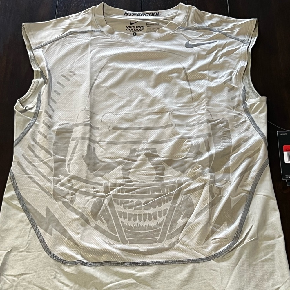 2014 Nike Dit-Fit Pro Combat HYPERCOOL sleeveless football compression shirt L - Picture 2 of 11